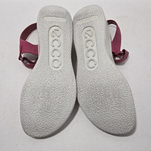 ECCO Flowt Women's Nubuck Flat Sandals Magenta Size EU 41/US 10-10.5 - Picture 7 of 10